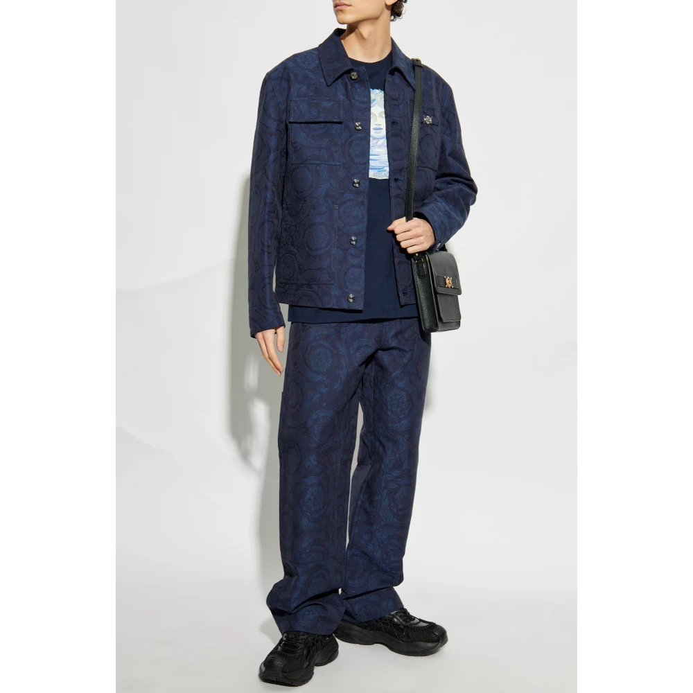 Versace T-shirt met Medusa-hoofd Blue Heren
