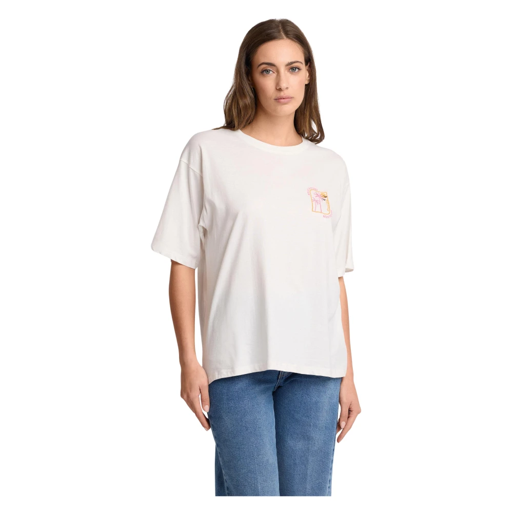 Kocca White T-Shirt Con Ricamo Colorato - Female - T-Shirts - Xl - Tops