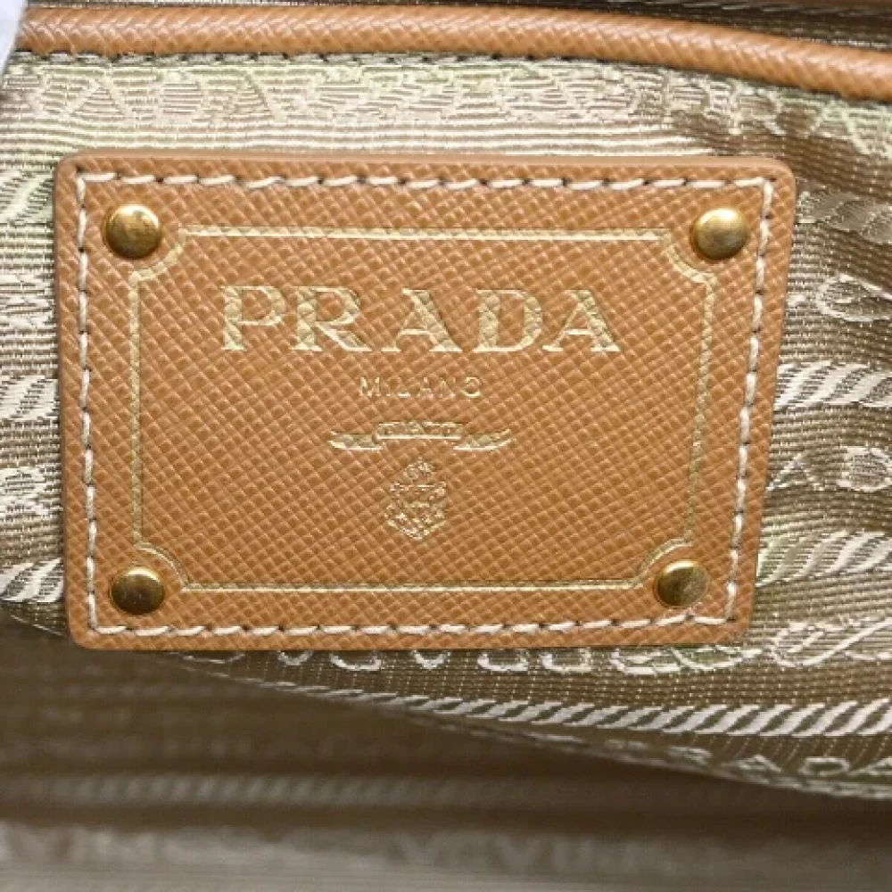 Prada Vintage Pre-owned Metal prada-bags Beige Dames