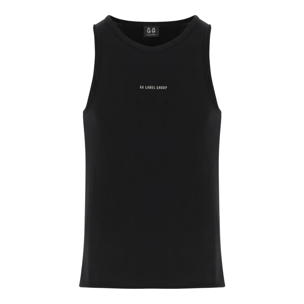 44 Label Group Men's Black Sleeveless Tops, Xl, Cotton Tank Top With Logo