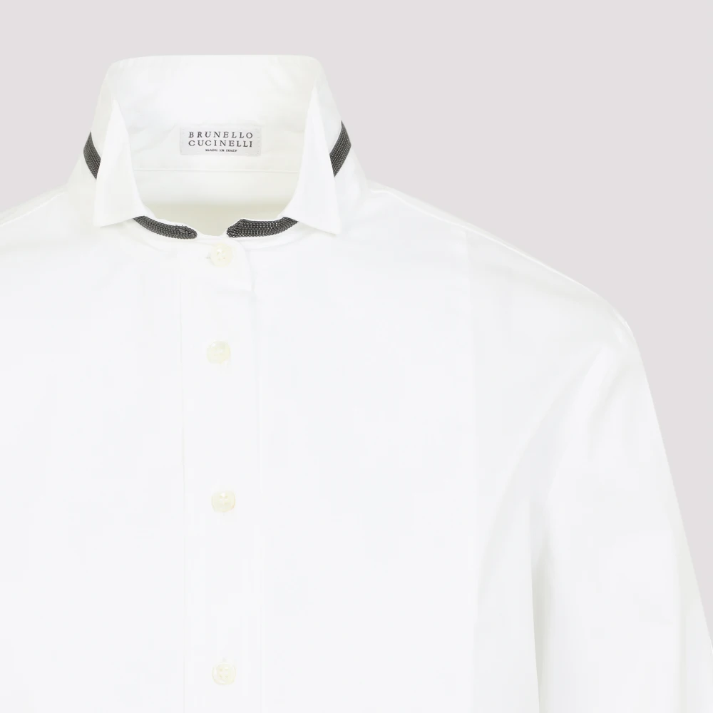 BRUNELLO CUCINELLI Witte Shirt C159 voor Mannen White Dames