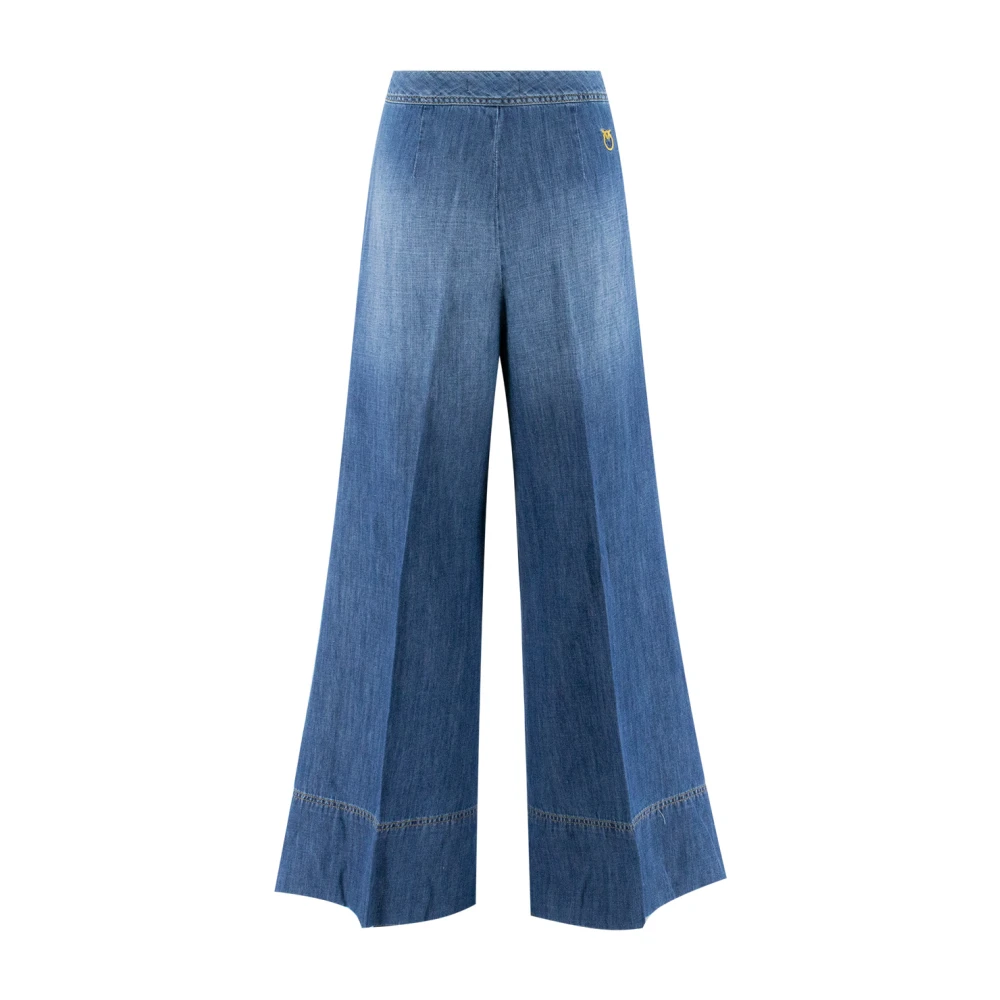 pinko Wide-leg Palazzo Jeans Blue Dames