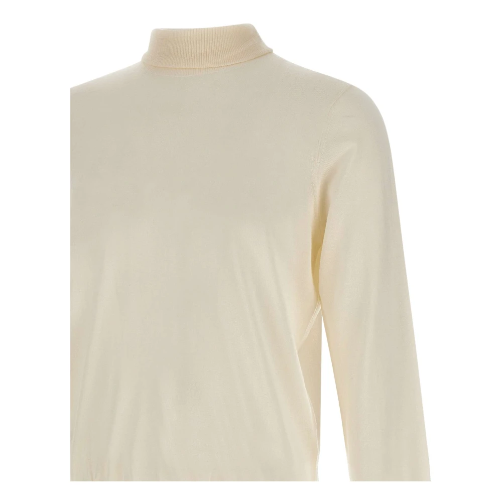 Filippo De Laurentiis Merino Wol Coltrui Trui Wit White Heren
