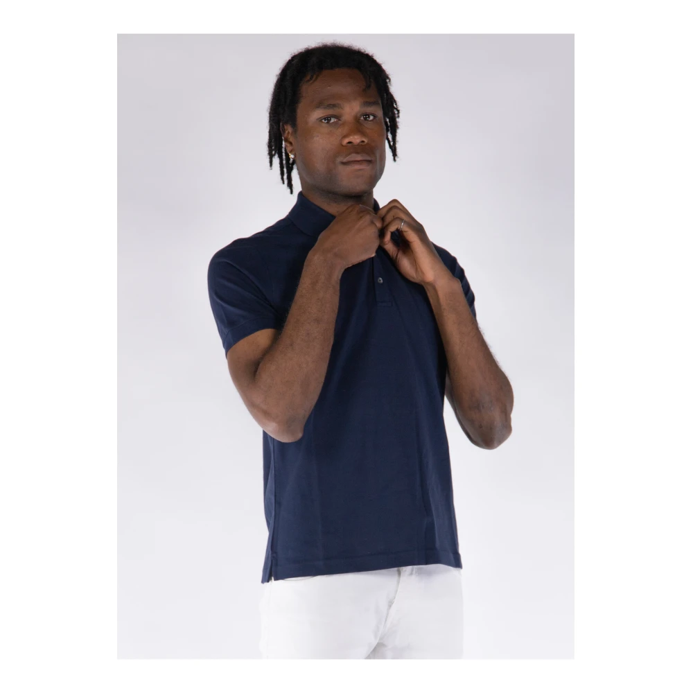 Fay Klassieke Polo Shirt Blue Heren