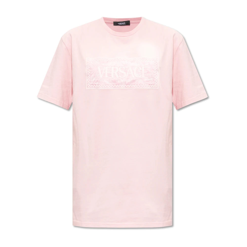 Versace T-shirt met logo Pink Dames