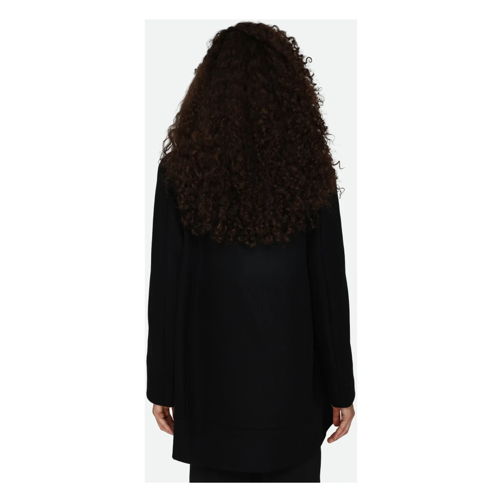 pinko Dubbelbreasted Zwarte Jas Black Dames