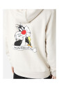 stoffige-witte-hoodie-met-looney-tunes-print