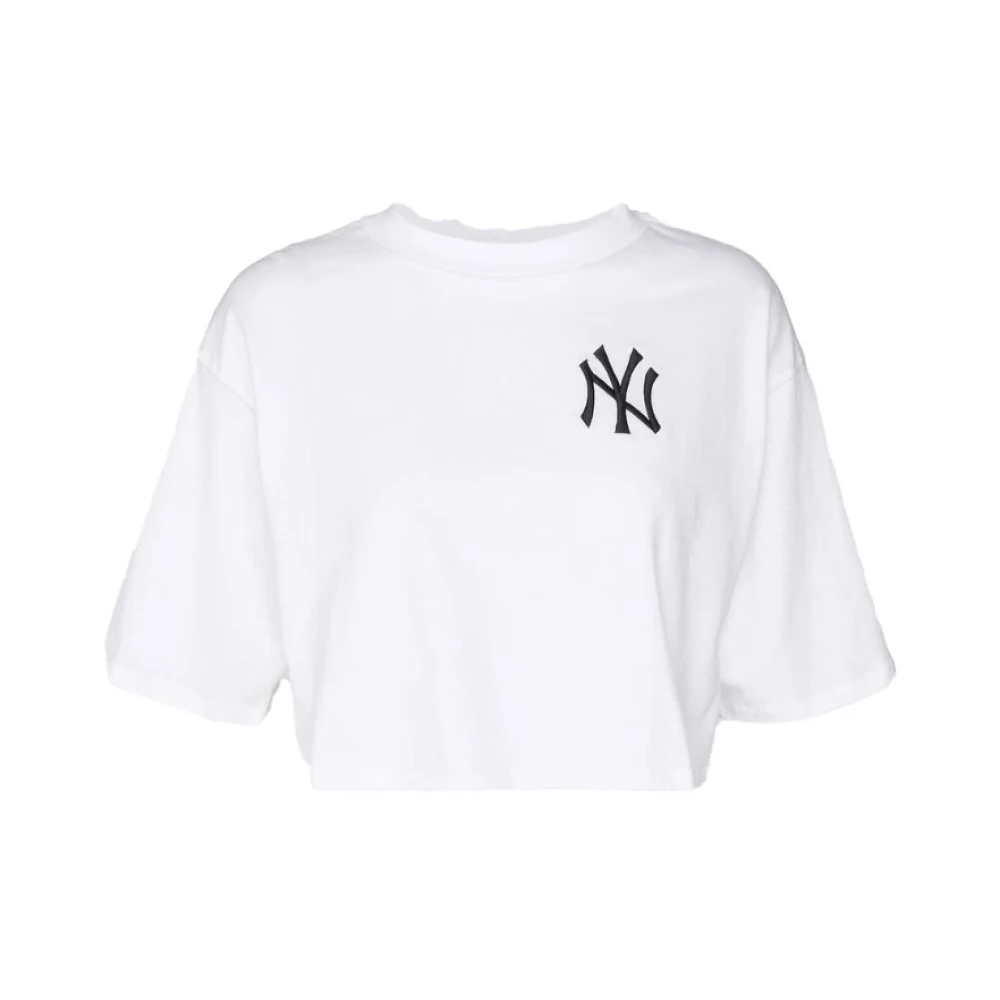 New era Yankees MLB Lifestyle Witte Crop Tee White Dames
