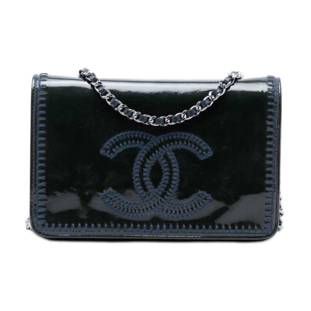 Chanel Vintage Women's Blue Pre-Owned Chain Flap Bag