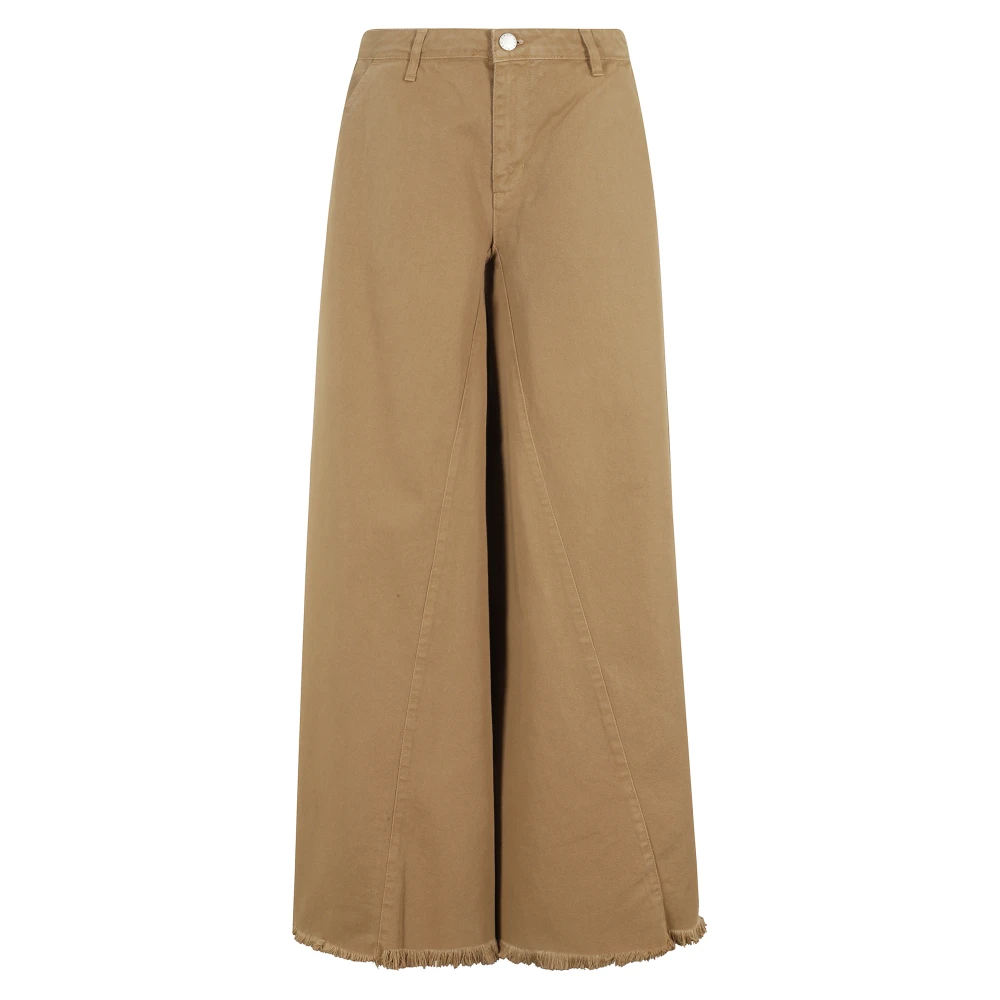 Federica Tosi Wijde Denim Jeans Brown Dames