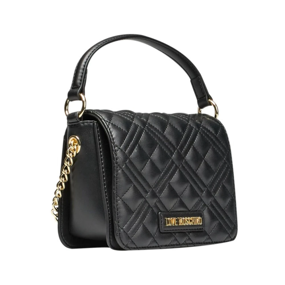 Love Moschino Handtas met handvat en schouderband Black Dames