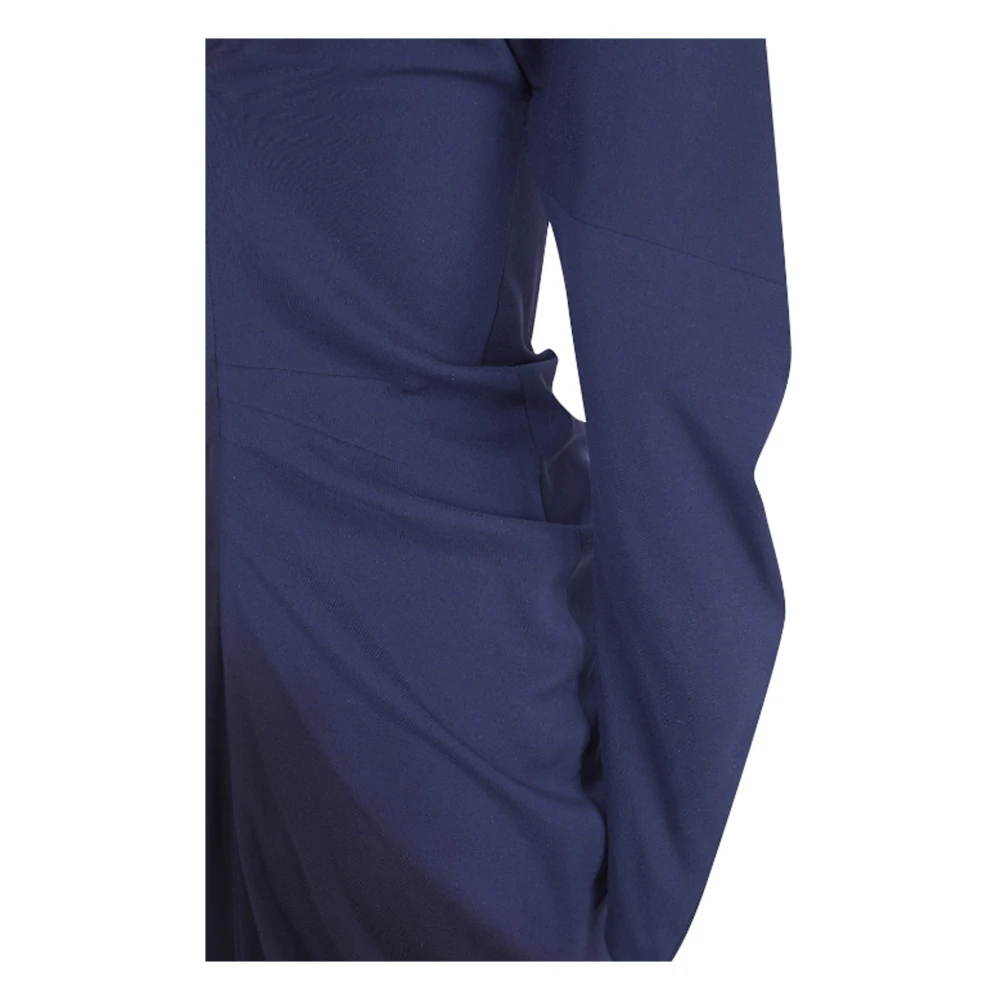Cortana Kaz lange zijden jurk in eclipse blauw Blue Dames