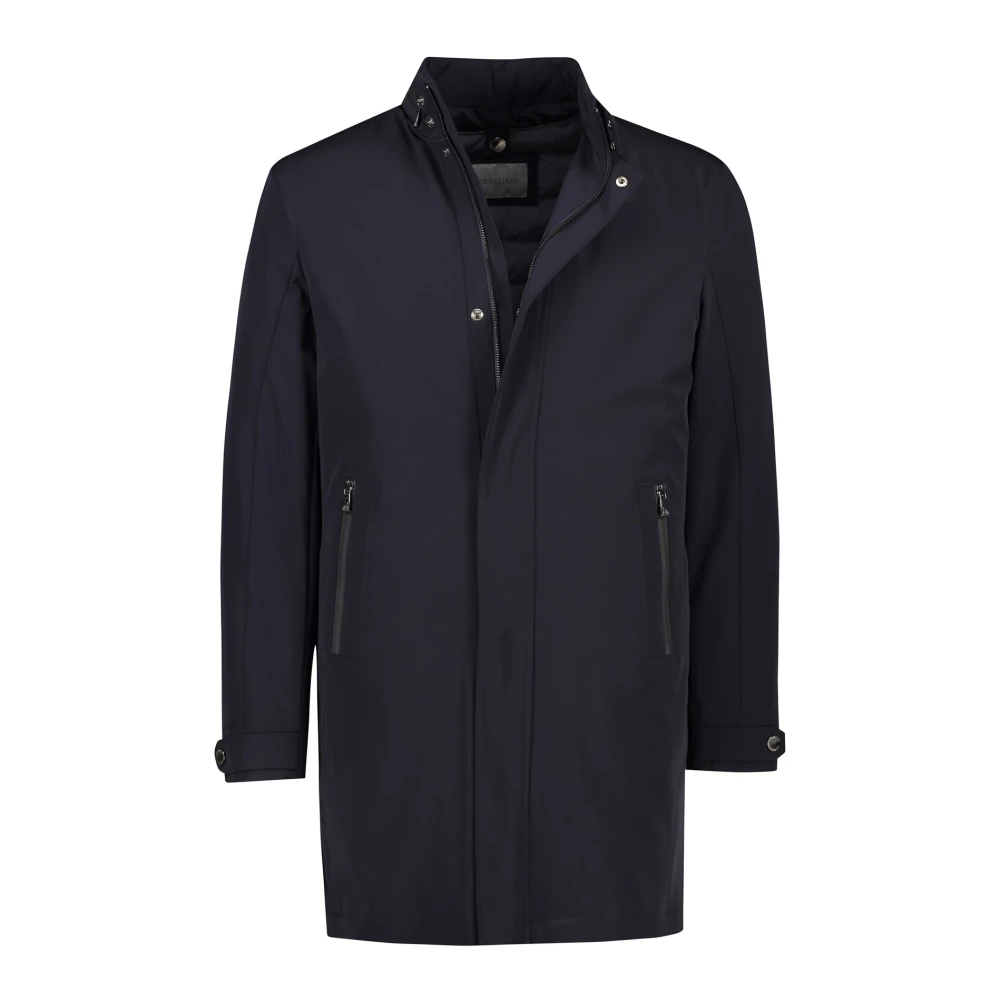 Corneliani Donkerblauwe winterjas Blue Heren