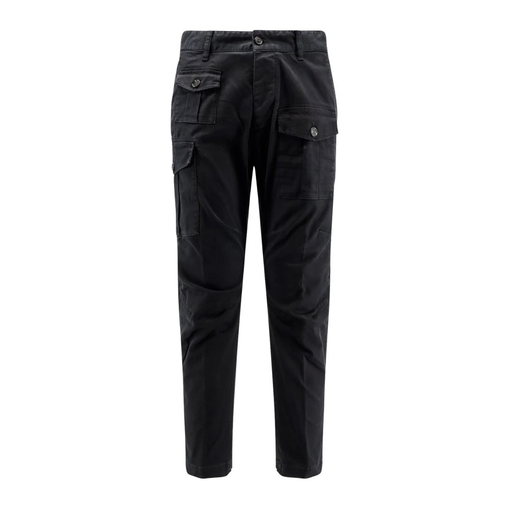 Dsquared2 Men's Black Slim-Fit Trousers, Xs, Cargo Trousers