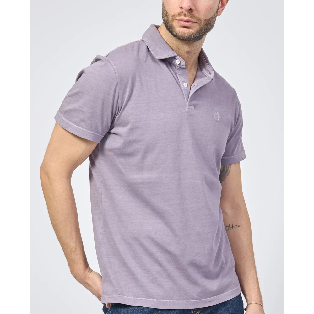 Ecoalf Biologisch Katoenen Poloshirt Purple Heren