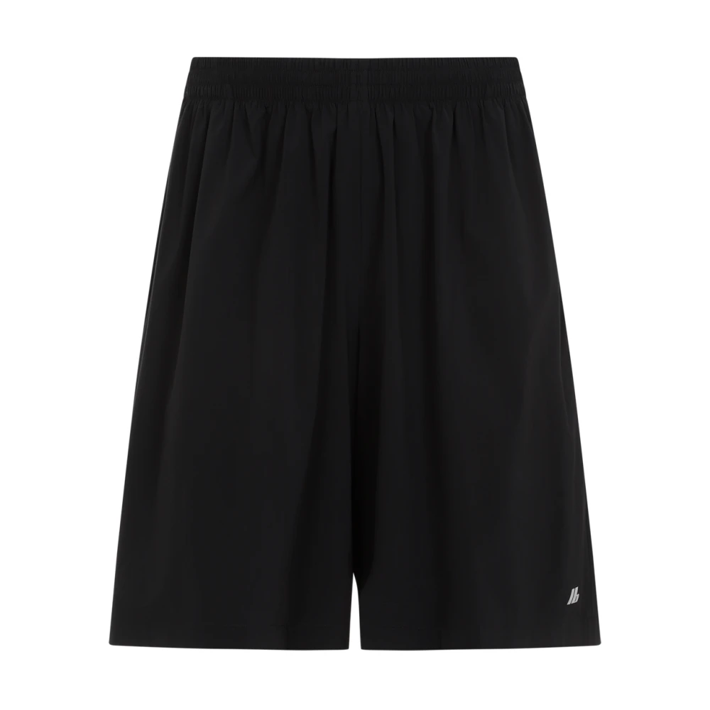 Balenciaga Zwarte Stretch Shorts voor Mannen Black Heren