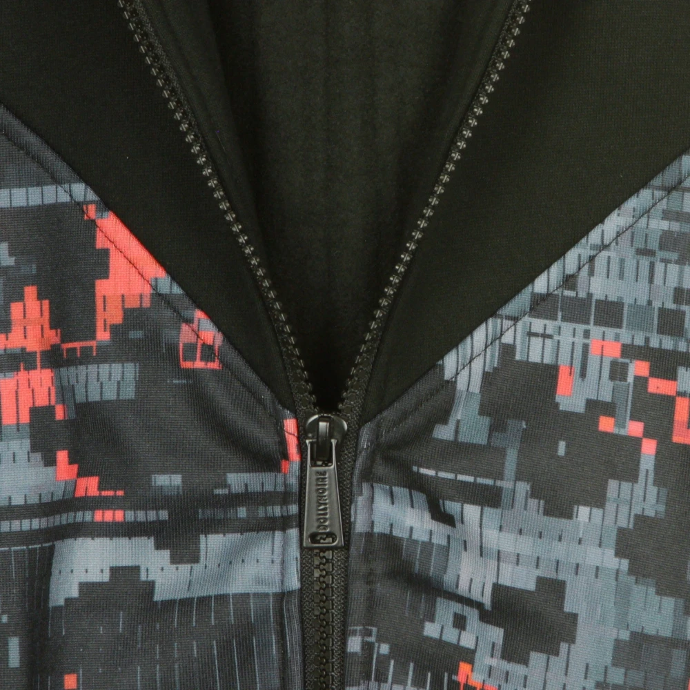 Dolly Noire Zwart Glitch Camo Rits Hoodie Multicolor Heren
