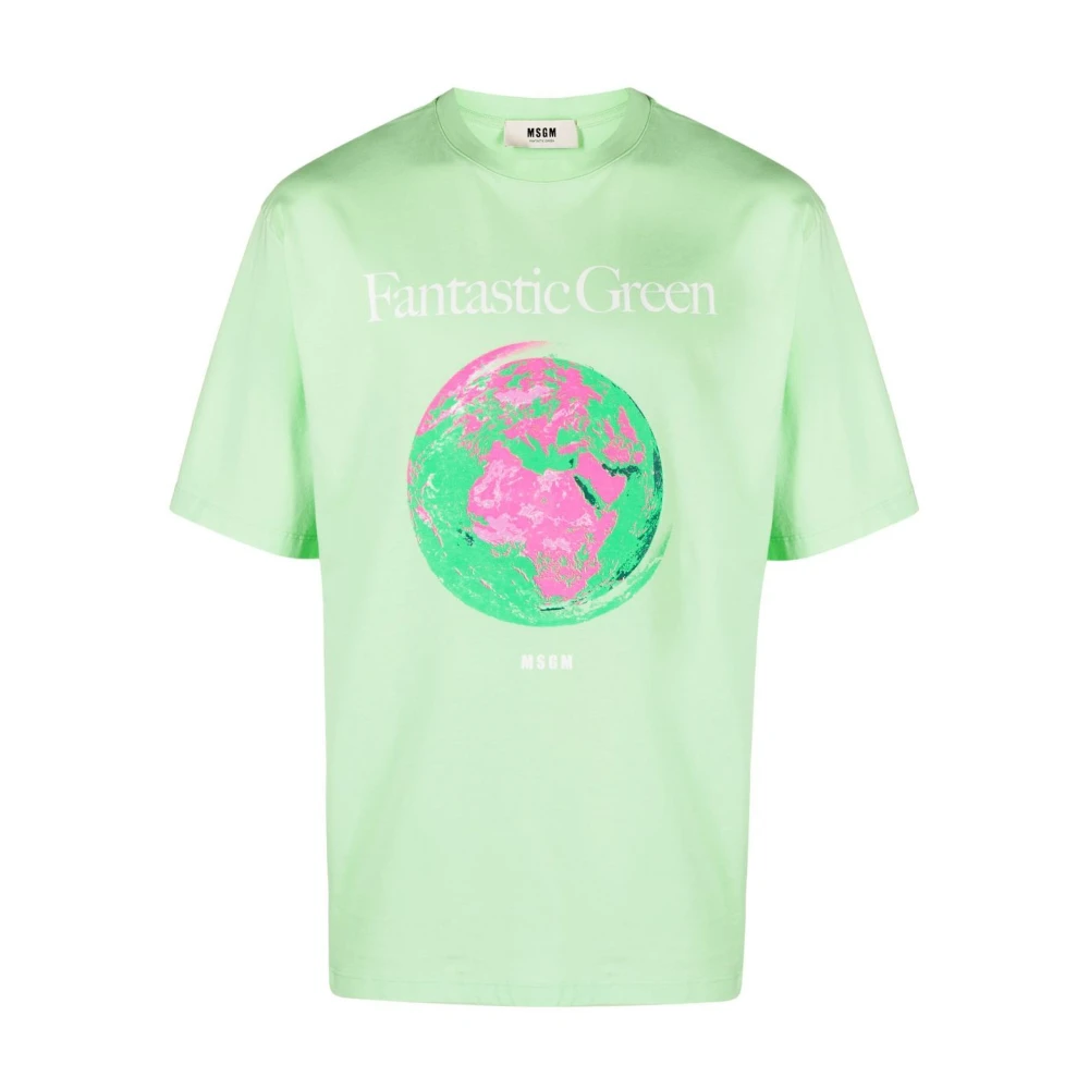 Msgm Camiseta Stijlvolle Tee Green Dames