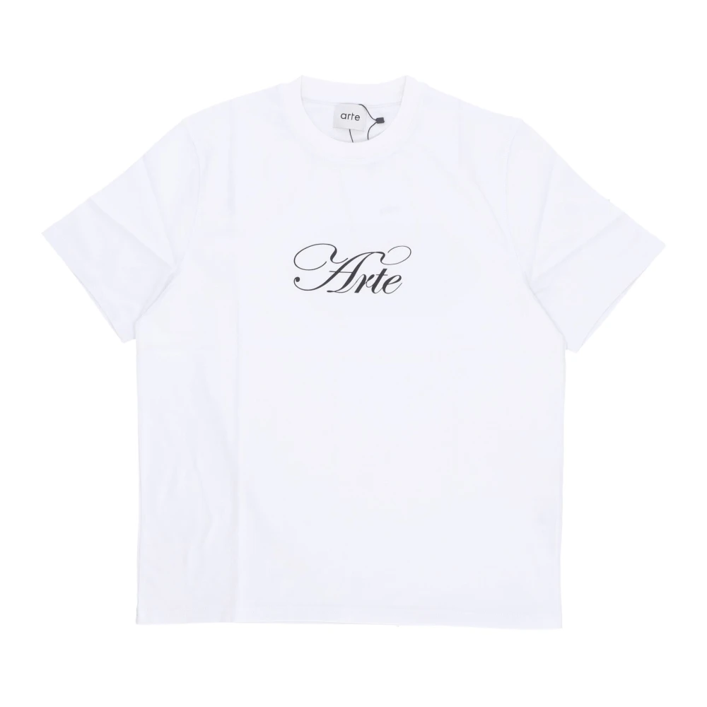 Arte Antwerp Script Logo Witte Tee Korte Mouw White Heren