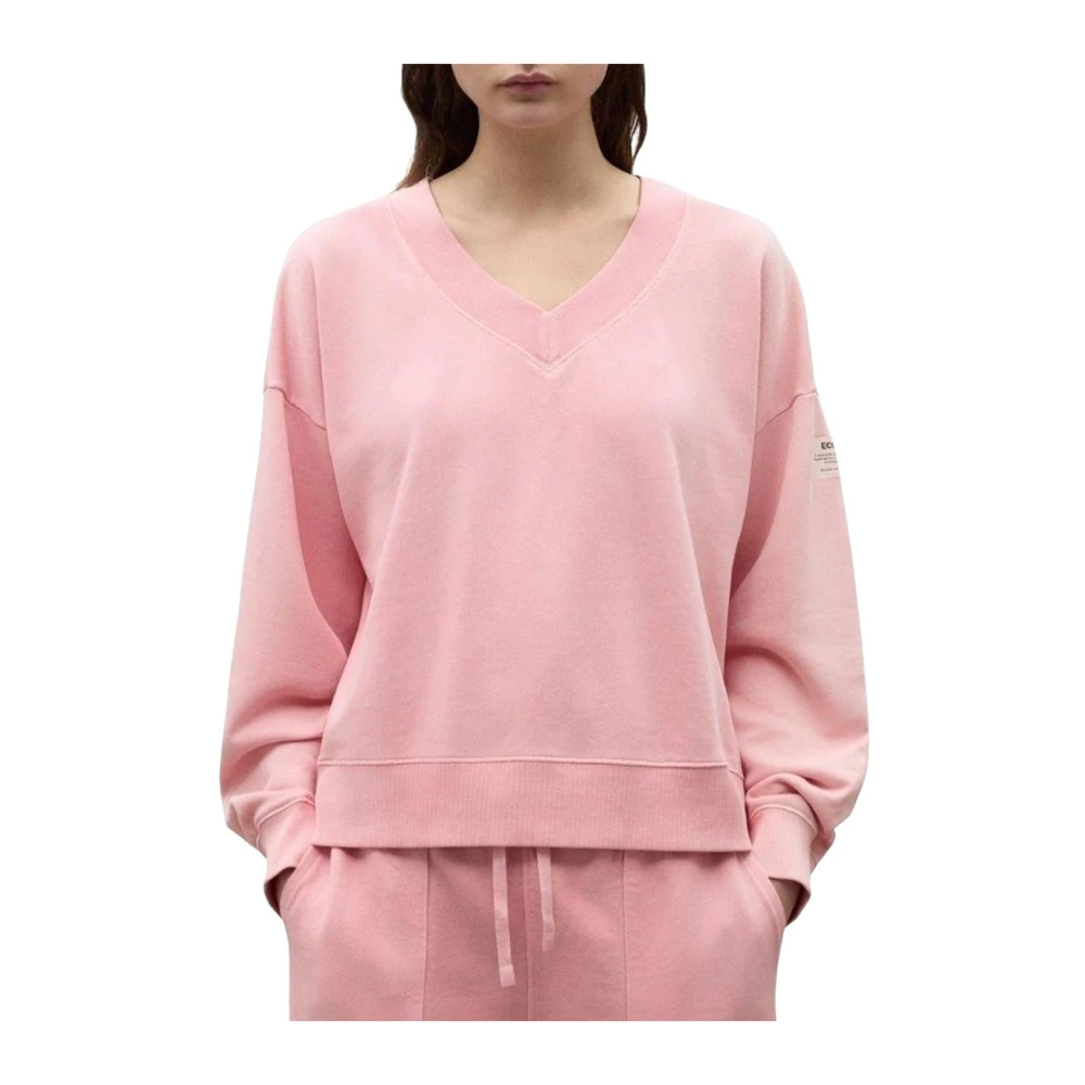 Ecoalf Burgundy Sand Black Sweatshirt Vrouw Pink Dames