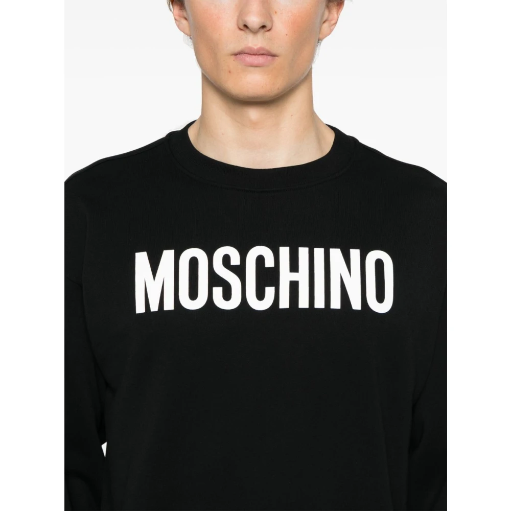 Moschino Zwarte Katoenen Hoodie Regular Fit Black Heren
