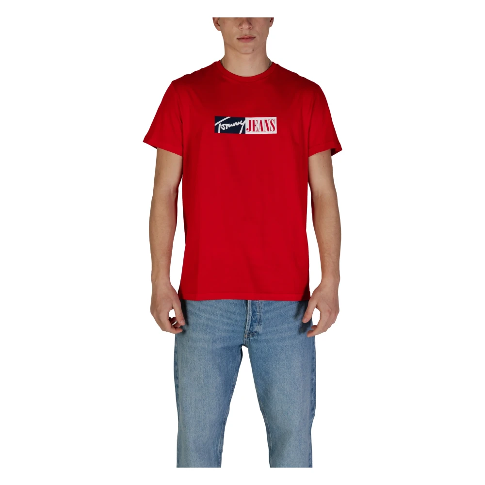 Tommy Jeans Rood Bedrukt Katoenen Ondergoed Red Heren