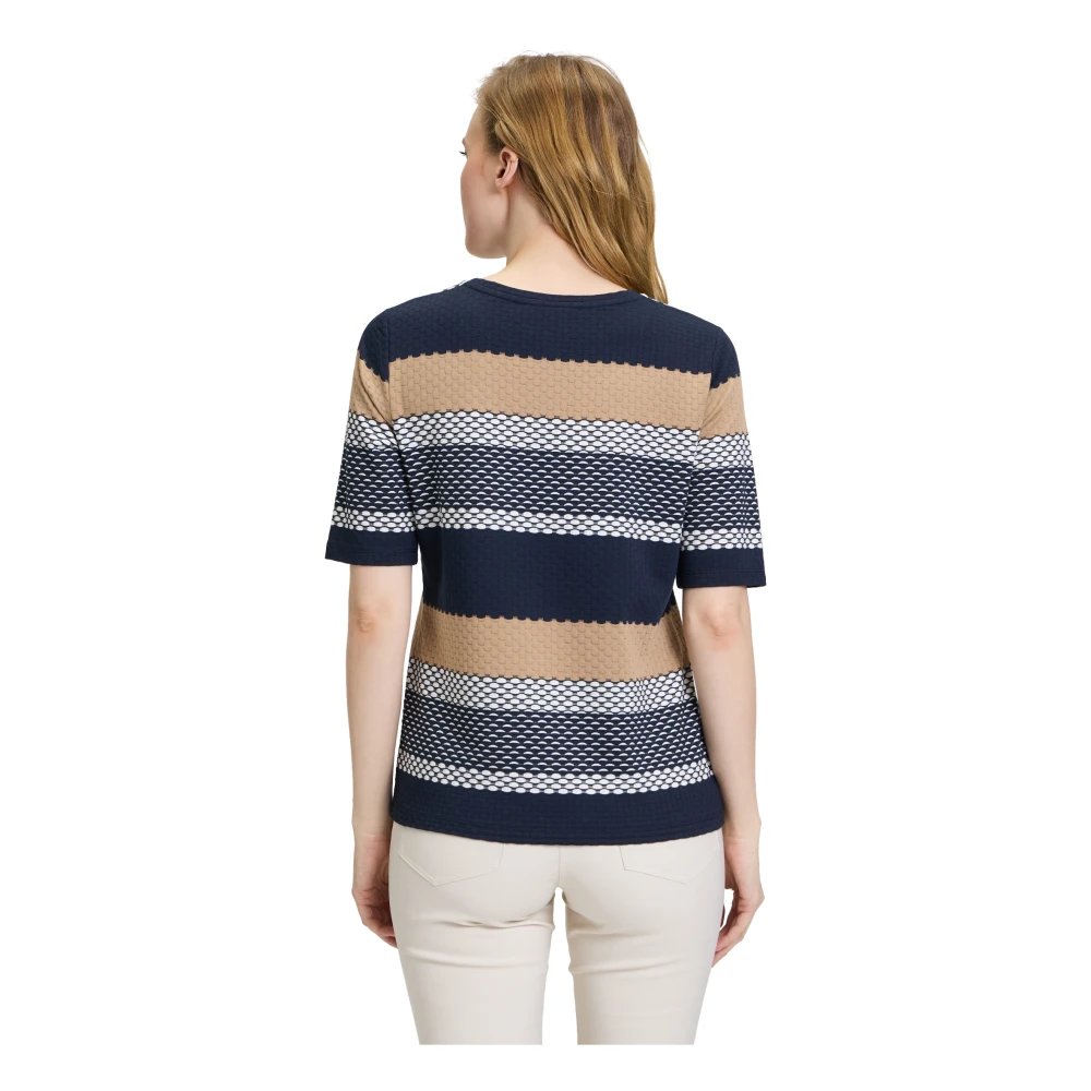 Betty Barclay Ronde hals shirt met structuur Multicolor Dames