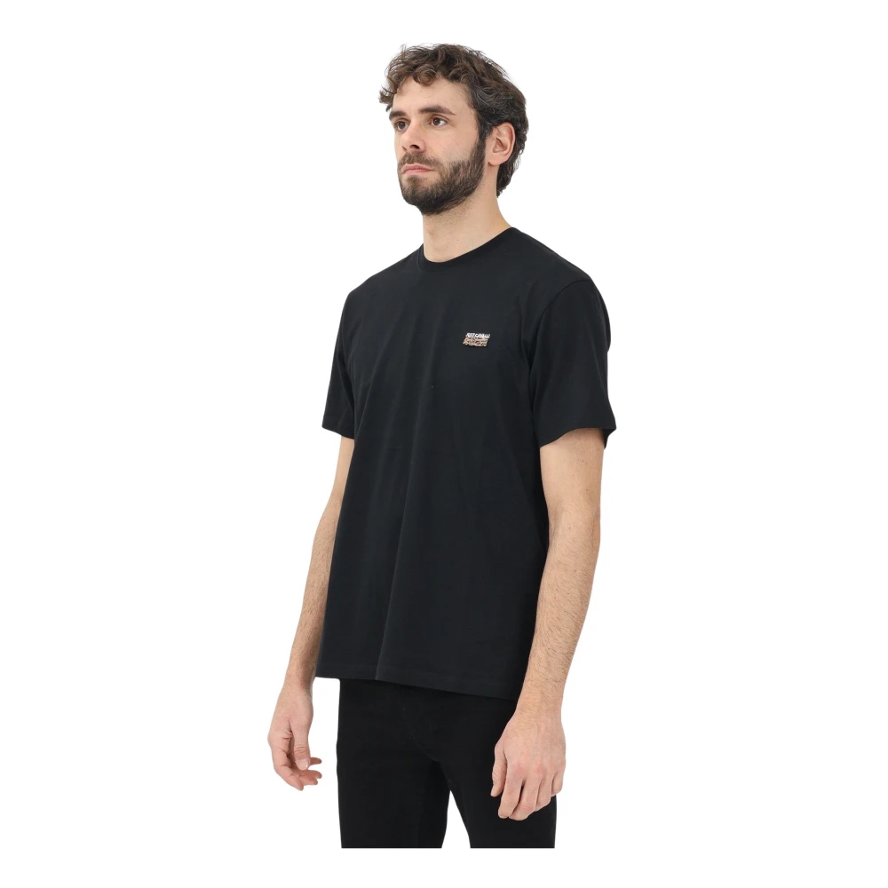 Just Cavalli Zwarte T-shirt met korte mouwen Modern ontwerp Black Heren