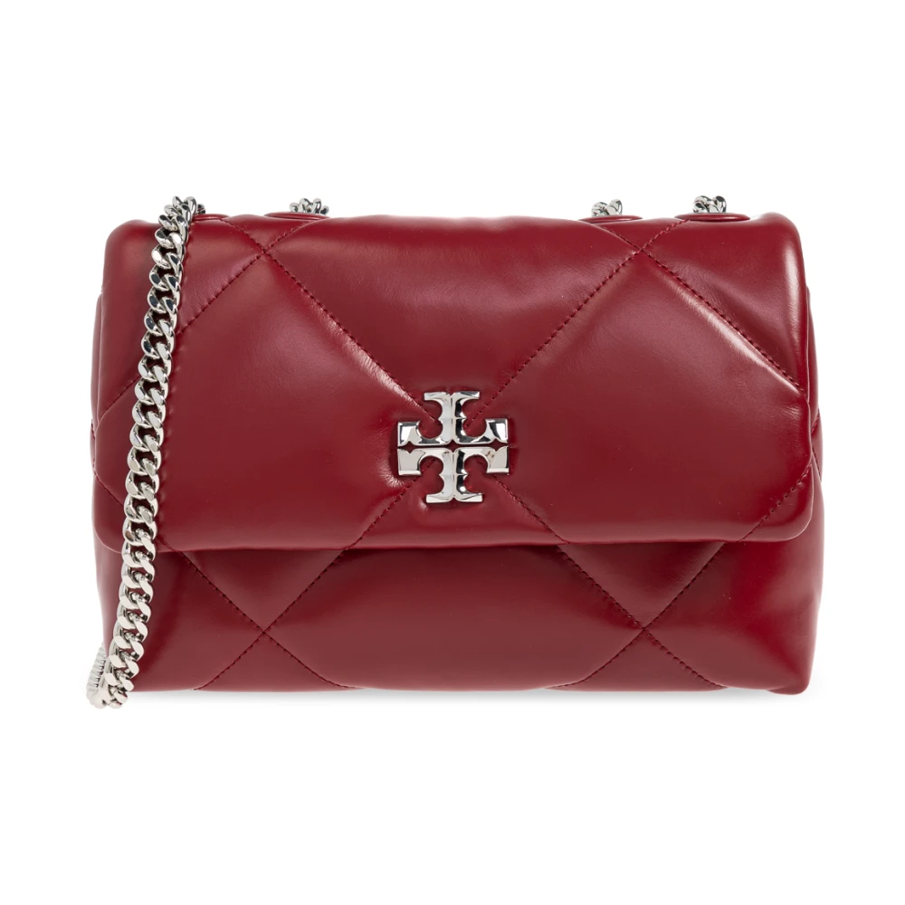 Tory Burch Röd Small Kira Diamond Quilt Axelremsväska