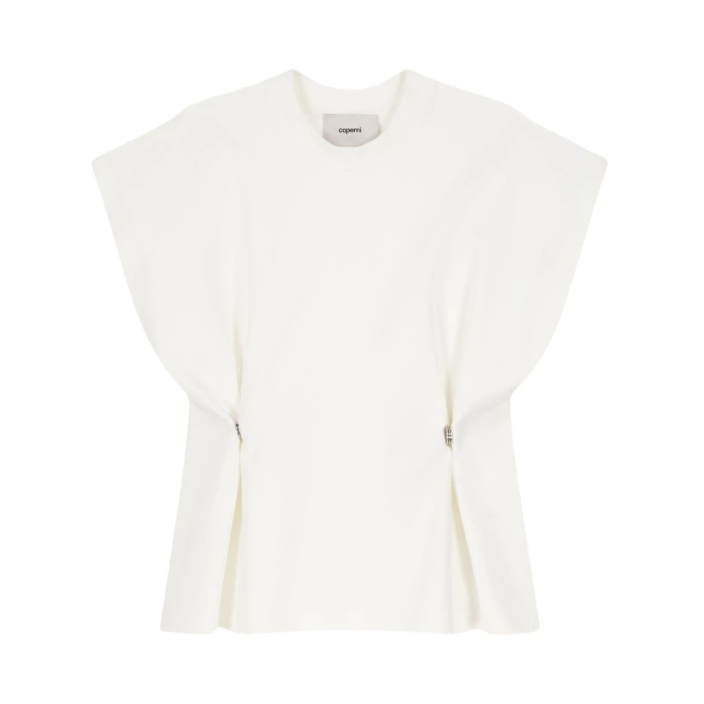Coperni Women's White Crewneck Blouse - Blouses - M - Blouses & Shirts
