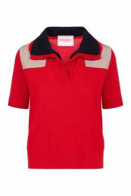 sweter-polo-z-krotkim-rekawem-o-luznym-splocie