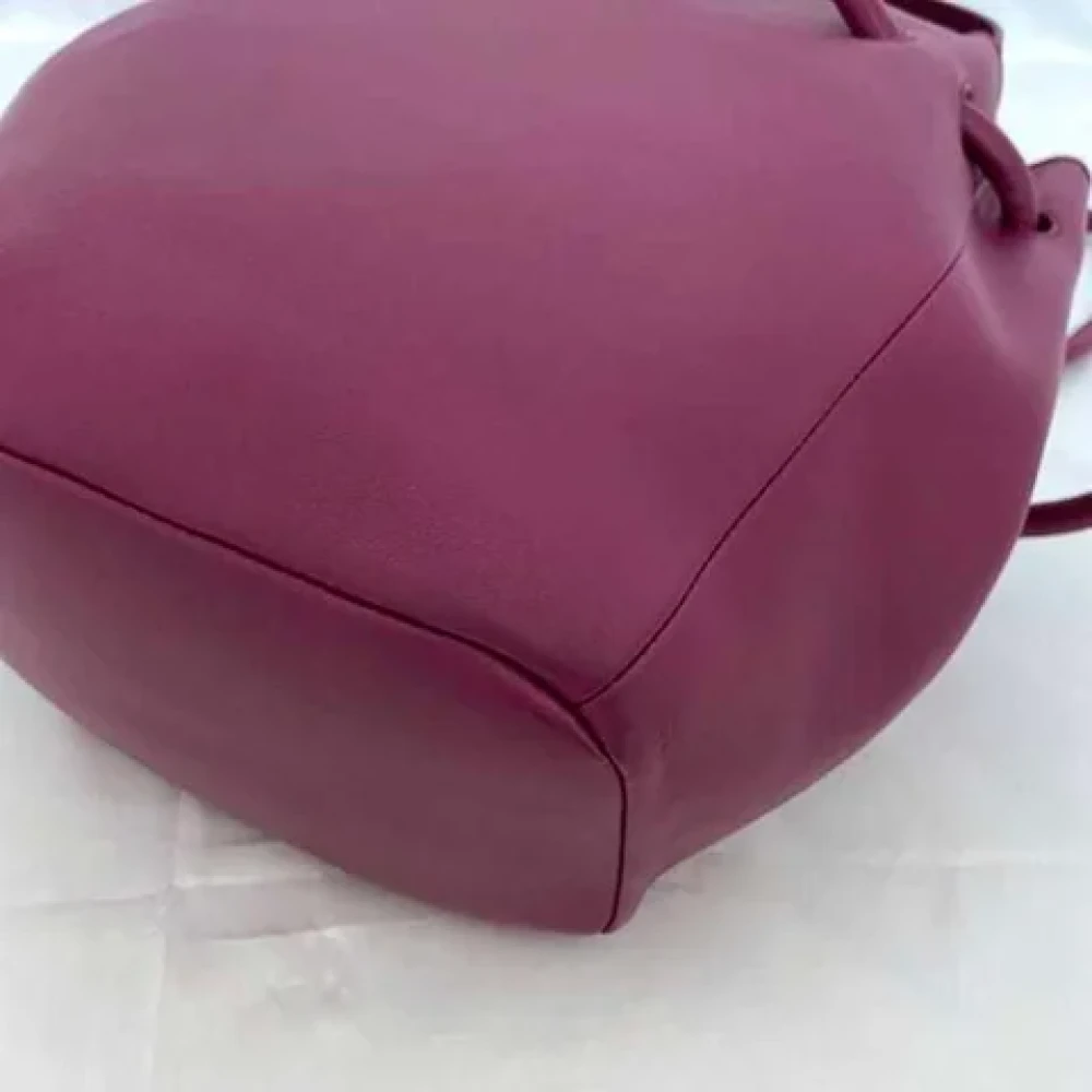 Bottega Veneta Vintage Pre-owned Leather shoulder-bags Purple Dames