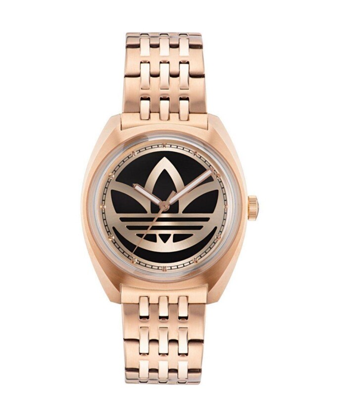 montre-analogique-en-acier-inoxydable-multicolore-a-quartz