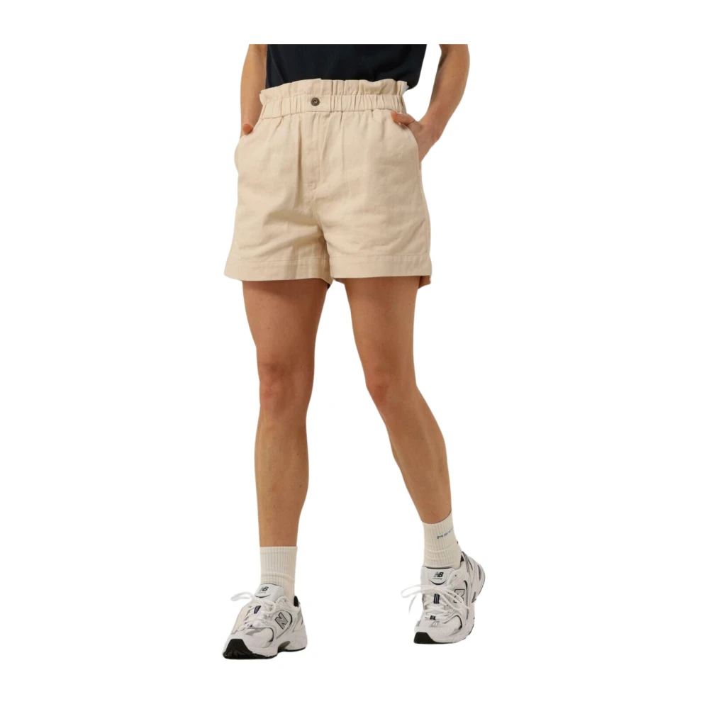 By-Bar Dames Twill Shorts Leon in Zand Beige Dames