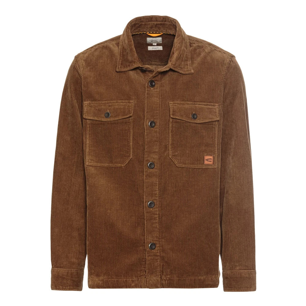 camel active Katoenen Overshirt Brown Heren