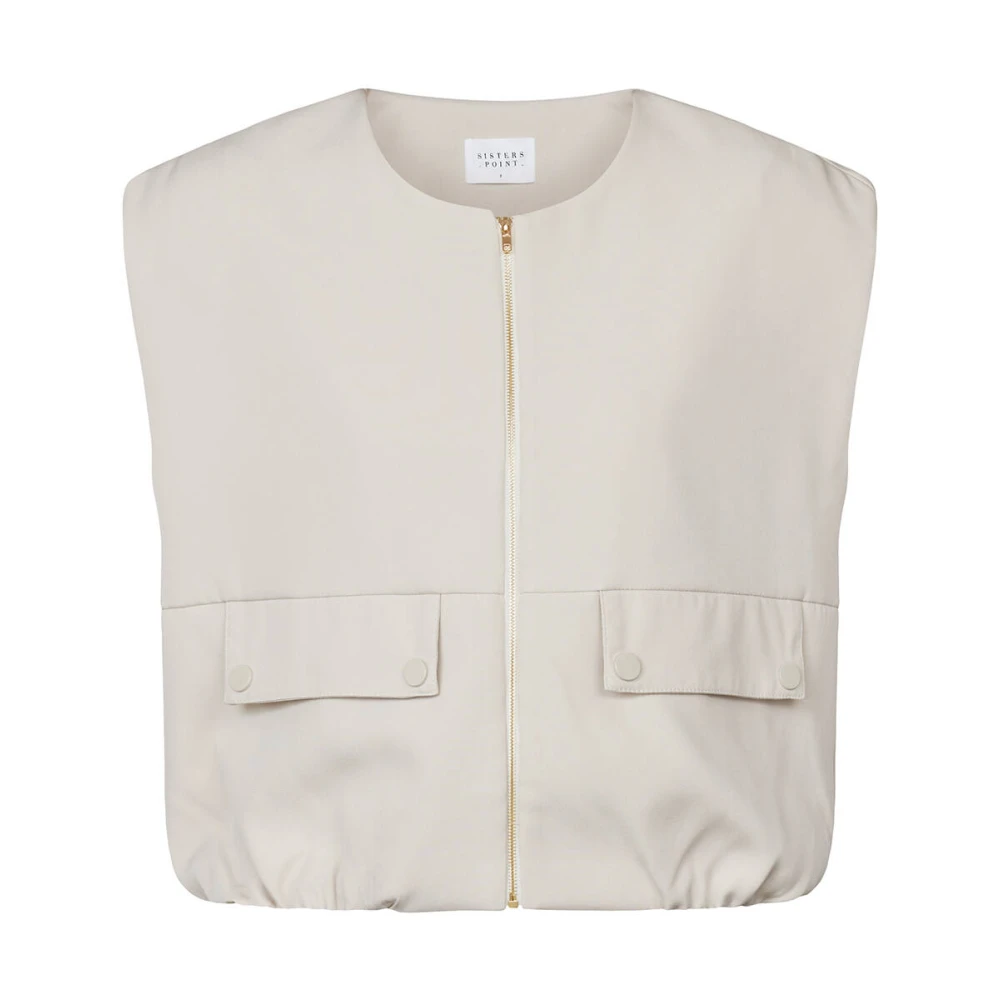 Sisters Point Stijlvolle Vest Garwin-Ve Beige Dames