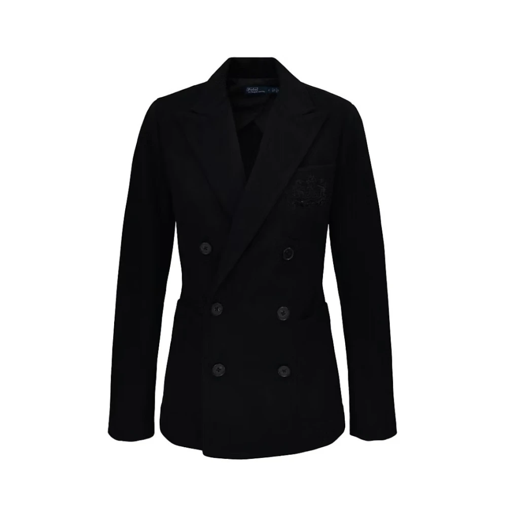 Polo Ralph Lauren Women's Black Blazers, M, Stylish Sako Clothing Collection