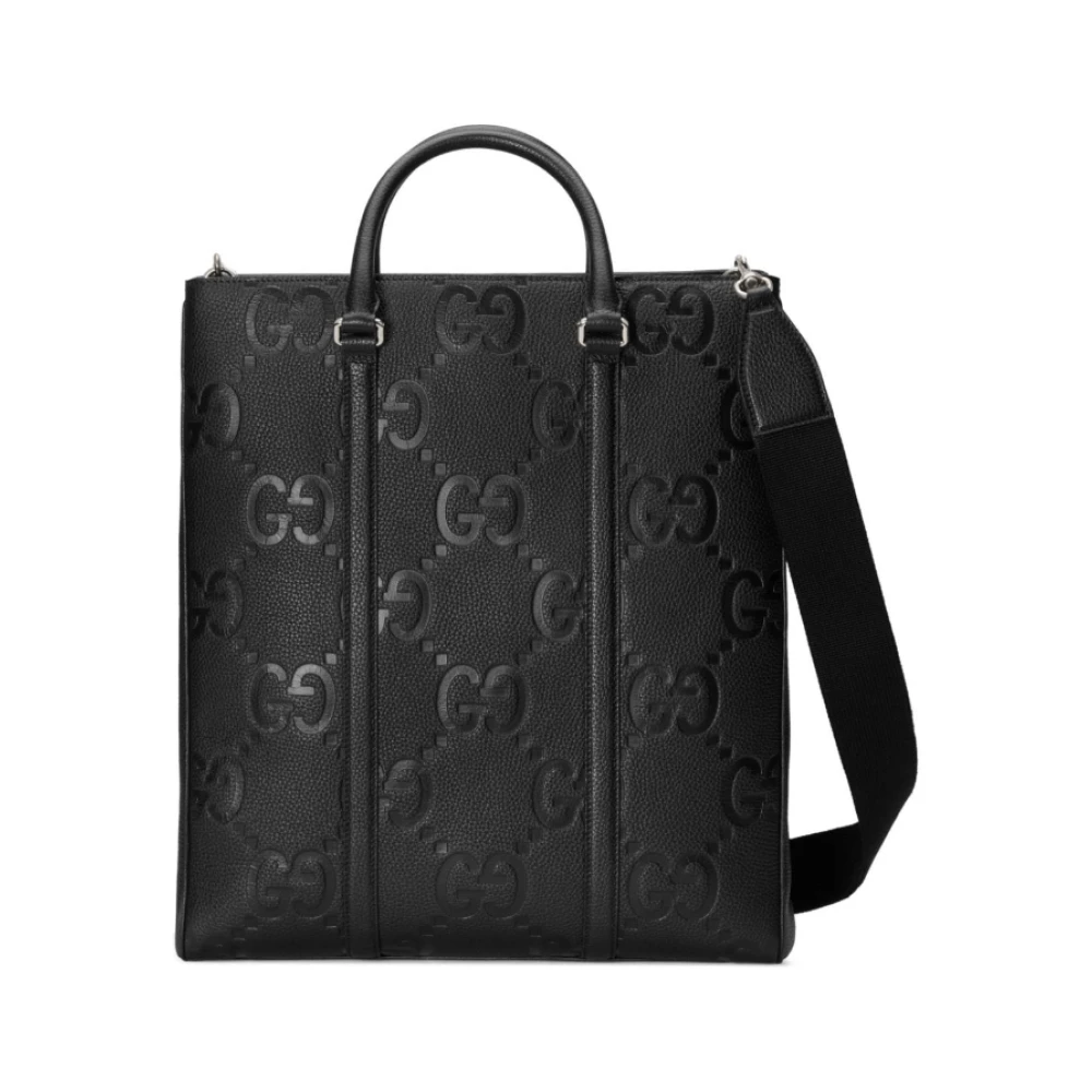 Gucci Jumbo GG Medium Tote Bag Black, Dam