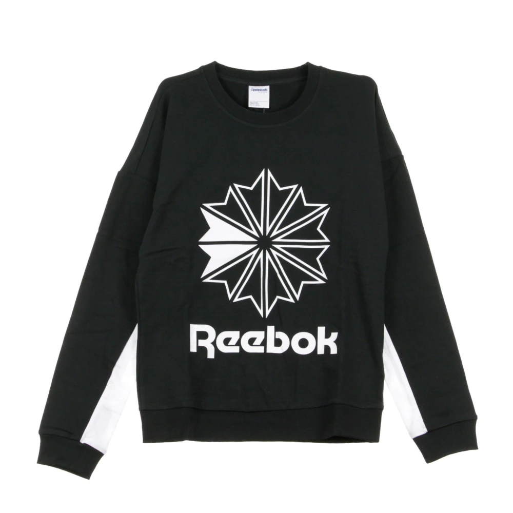 Reebok Women's Black Big Logo Crewneck Sweatshirt