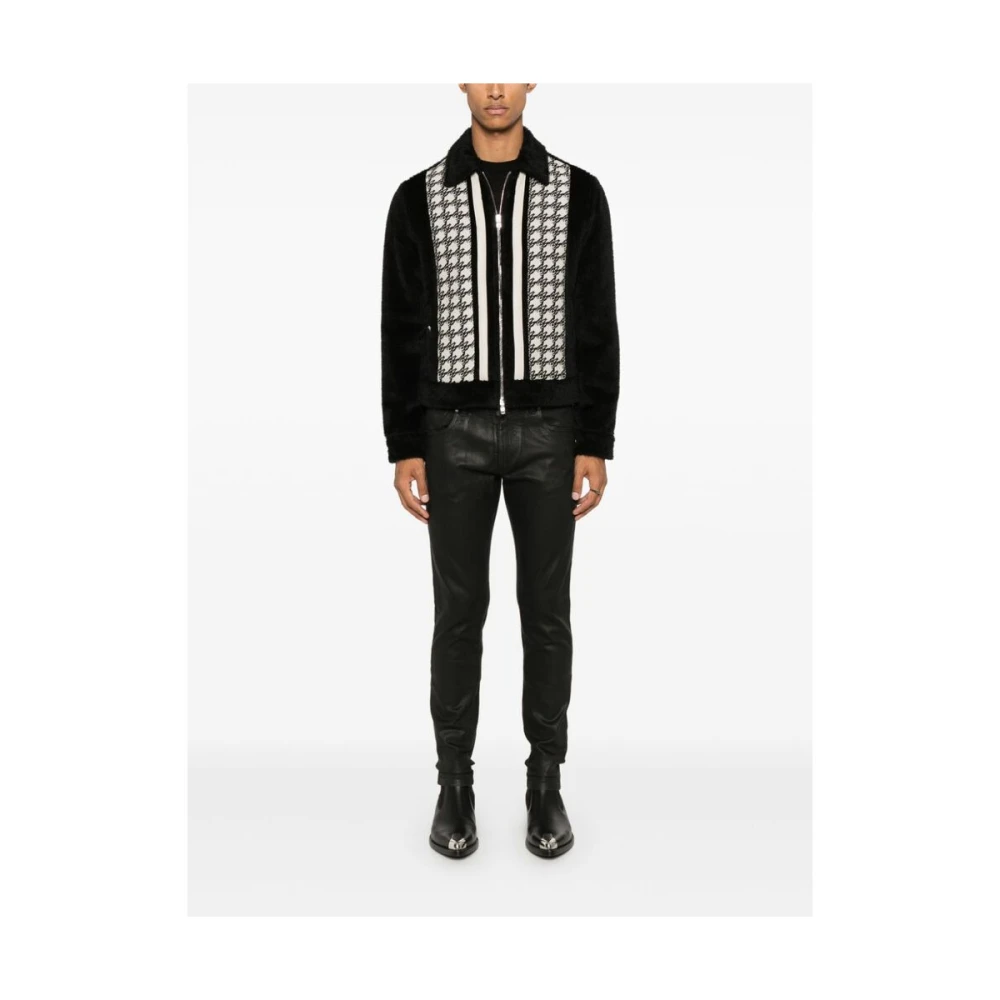 Salvatore Santoro Zwarte Denim Coated Tapered Leg Jeans Black Heren