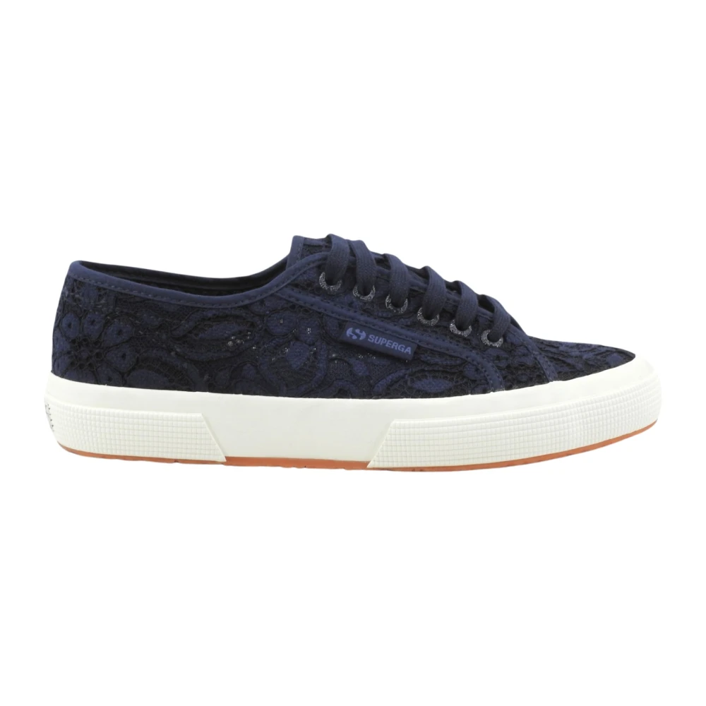 Superga 2750 Pizzo Macrame Dames Schoenen Blauw
