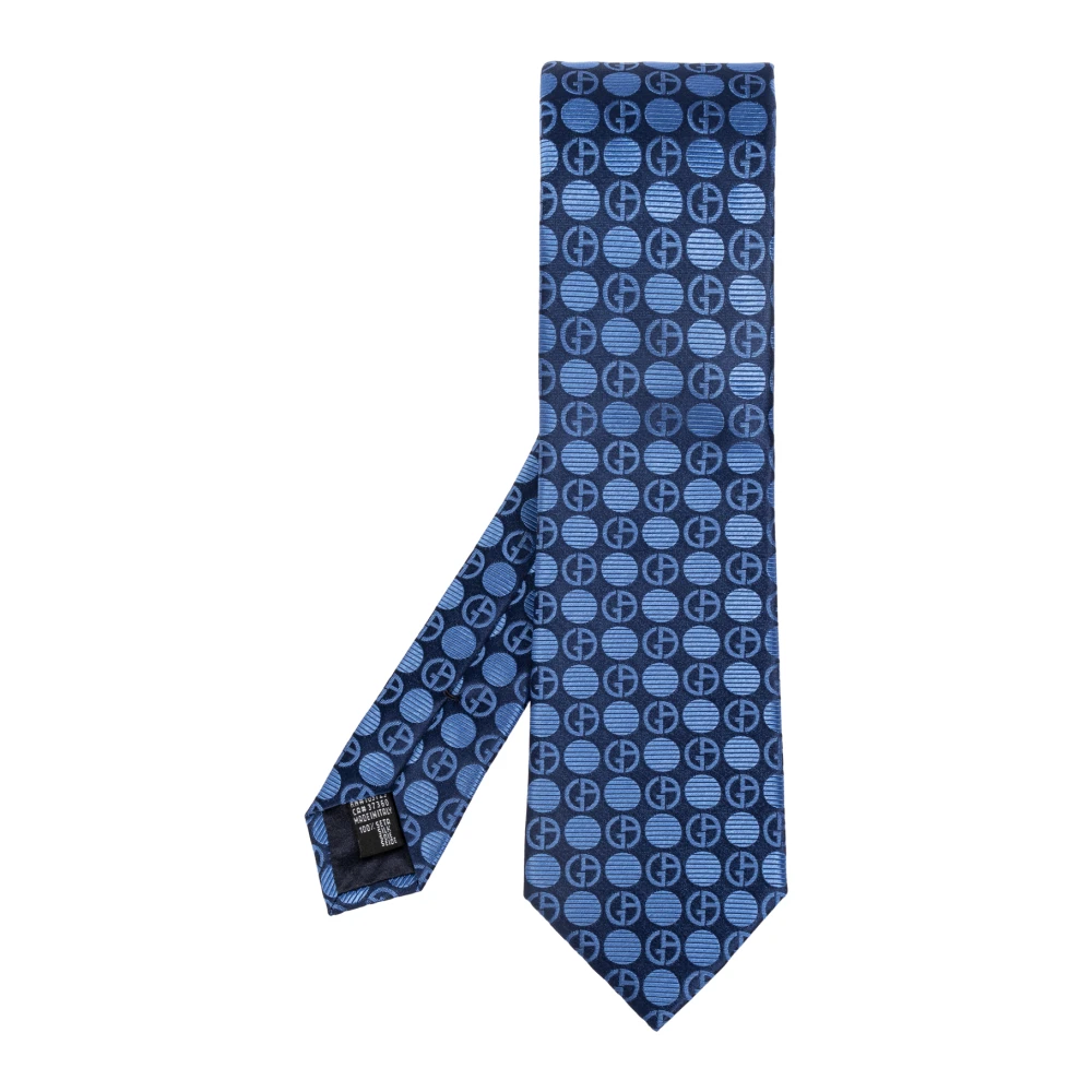 Giorgio Armani Zijden stropdas Blue Heren