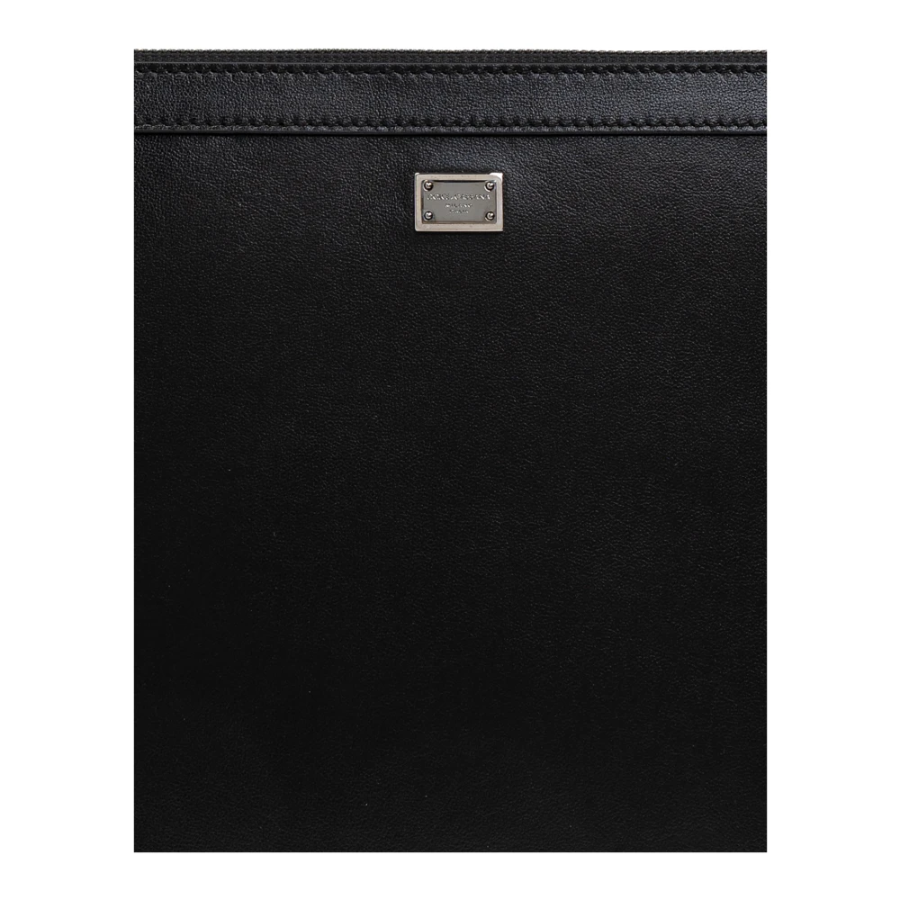 Dolce & Gabbana Leren Clutch Black Heren