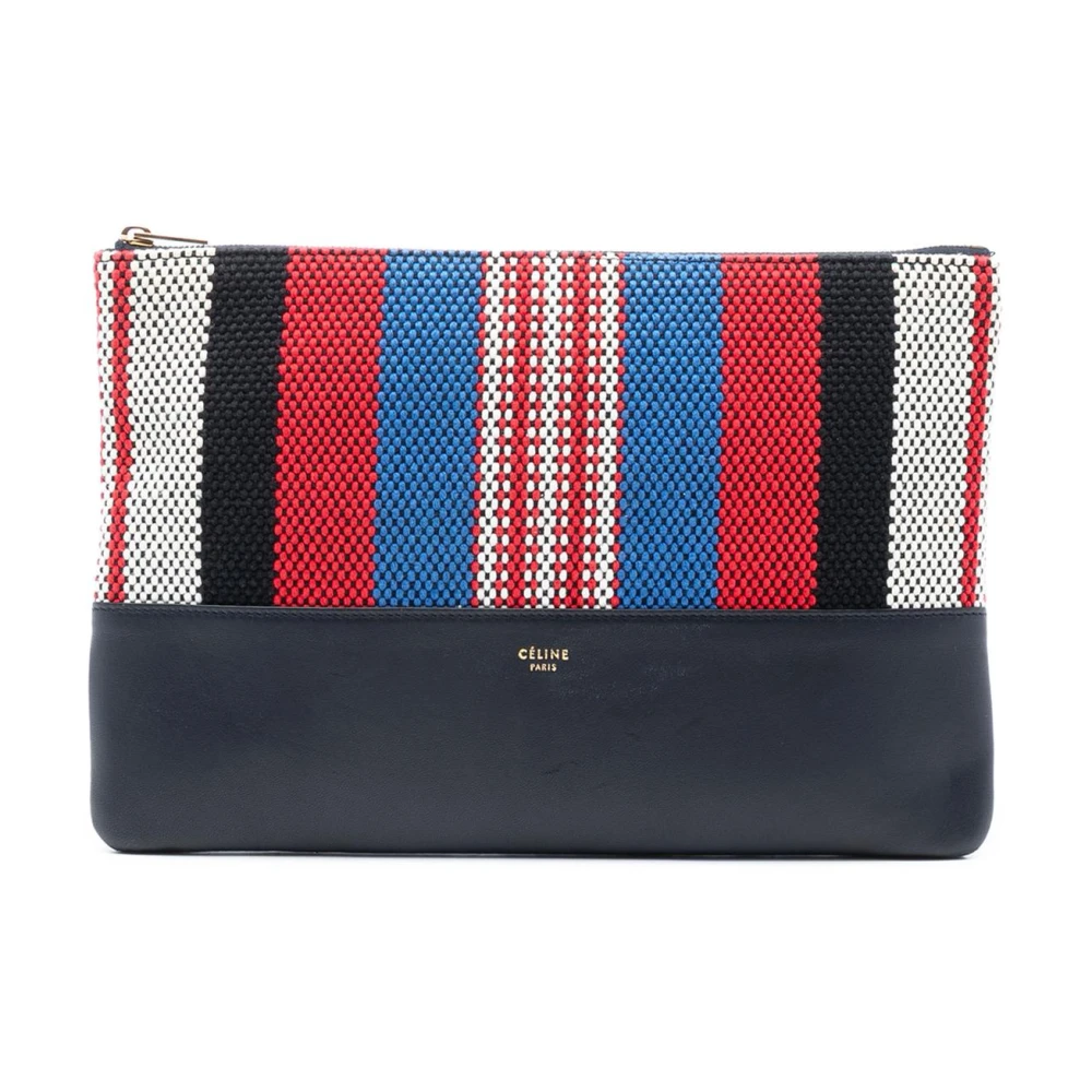 Celine Vintage Women's Black Vintage Clutches, One Size, Pre-Owned Flat Pouch