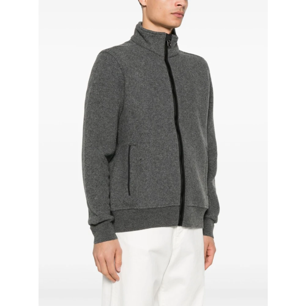Polo Ralph Lauren Grijze Wollen Blend Rits Trui Gray Heren