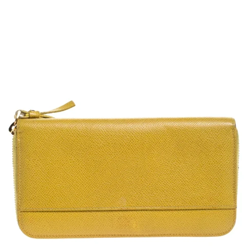 Dolce & Gabbana Pre-owned Leather wallets Yellow Dames