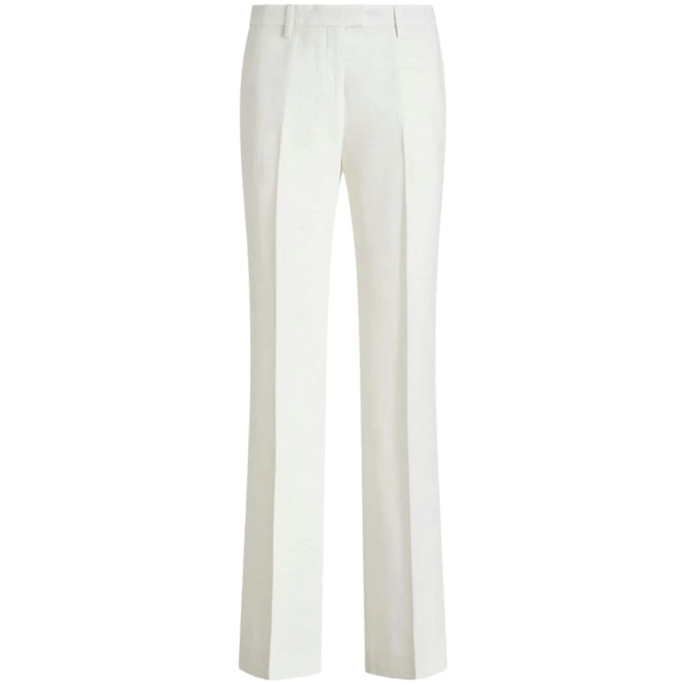 ETRO Natuurlijke rechte broek White Dames