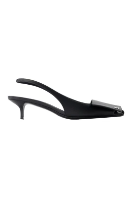 Fold Slingbacks i läder