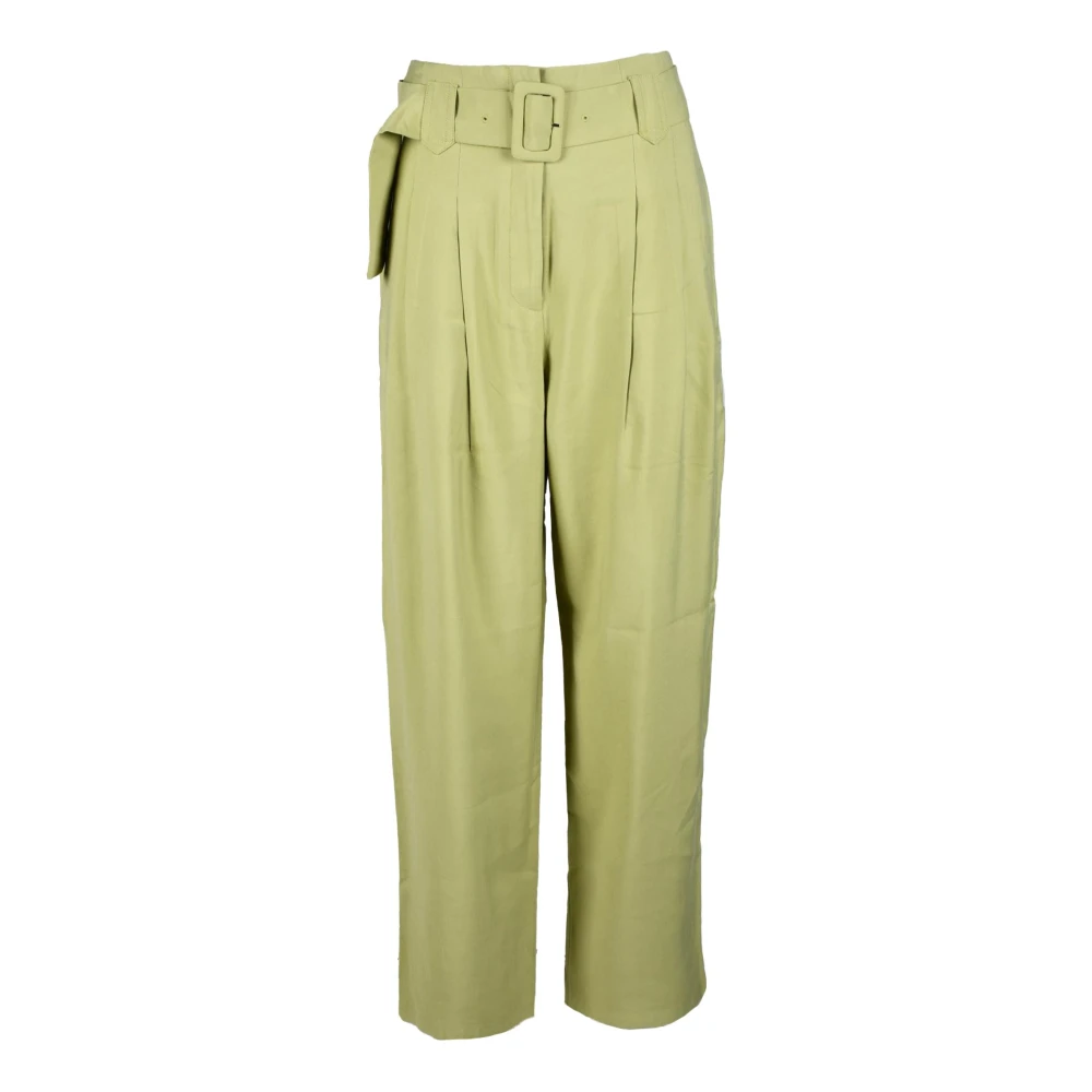Suncoo Elegante Viscose Polyester Broek Green Dames