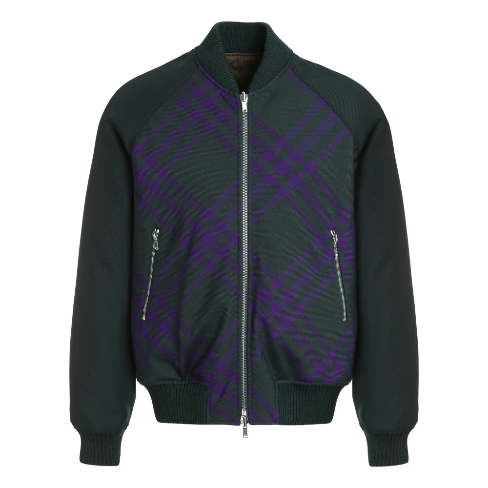 Burberry Omkeerbare wollen bomberjack Green Heren